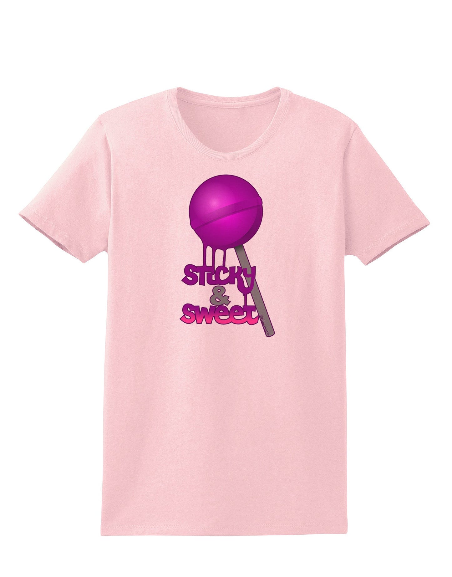Sticky & Sweet Lollipop Womens T-Shirt-Womens T-Shirt-TooLoud-PalePink-X-Small-Davson Sales