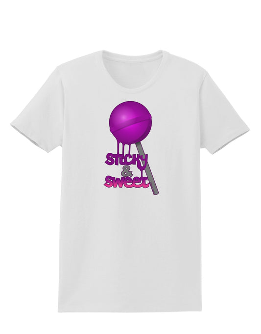 Sticky & Sweet Lollipop Womens T-Shirt-Womens T-Shirt-TooLoud-White-X-Small-Davson Sales