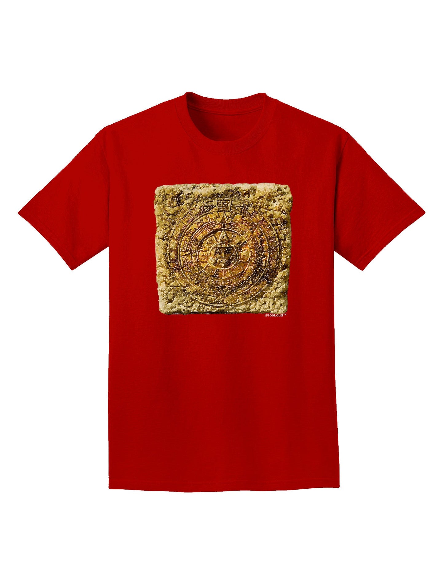 Stone Carving Sepia Adult Dark T-Shirt-Mens T-Shirt-TooLoud-Red-Small-Davson Sales