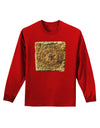 Stone Carving Sepia Adult Long Sleeve Dark T-Shirt-TooLoud-Red-Small-Davson Sales