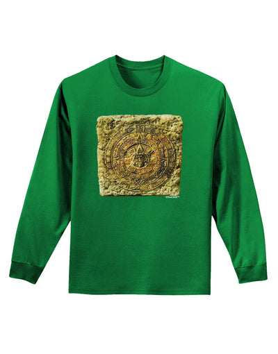 Stone Carving Sepia Adult Long Sleeve Dark T-Shirt-TooLoud-Kelly-Green-Small-Davson Sales