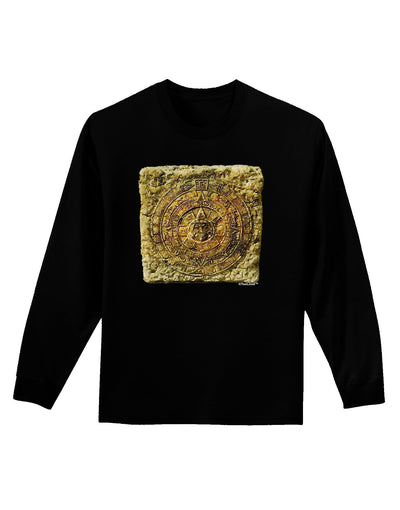 Stone Carving Sepia Adult Long Sleeve Dark T-Shirt-TooLoud-Black-Small-Davson Sales