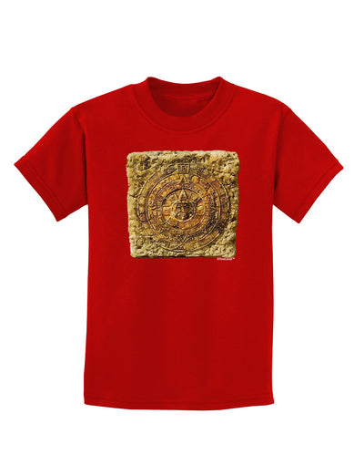 Stone Carving Sepia Childrens Dark T-Shirt-Childrens T-Shirt-TooLoud-Red-X-Small-Davson Sales