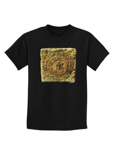 Stone Carving Sepia Childrens Dark T-Shirt-Childrens T-Shirt-TooLoud-Black-X-Small-Davson Sales