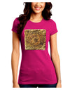 Stone Carving Sepia Juniors Crew Dark T-Shirt-T-Shirts Juniors Tops-TooLoud-Hot-Pink-Juniors Fitted Small-Davson Sales