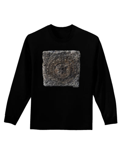 Stone Carving Watercolor Adult Long Sleeve Dark T-Shirt-TooLoud-Black-Small-Davson Sales