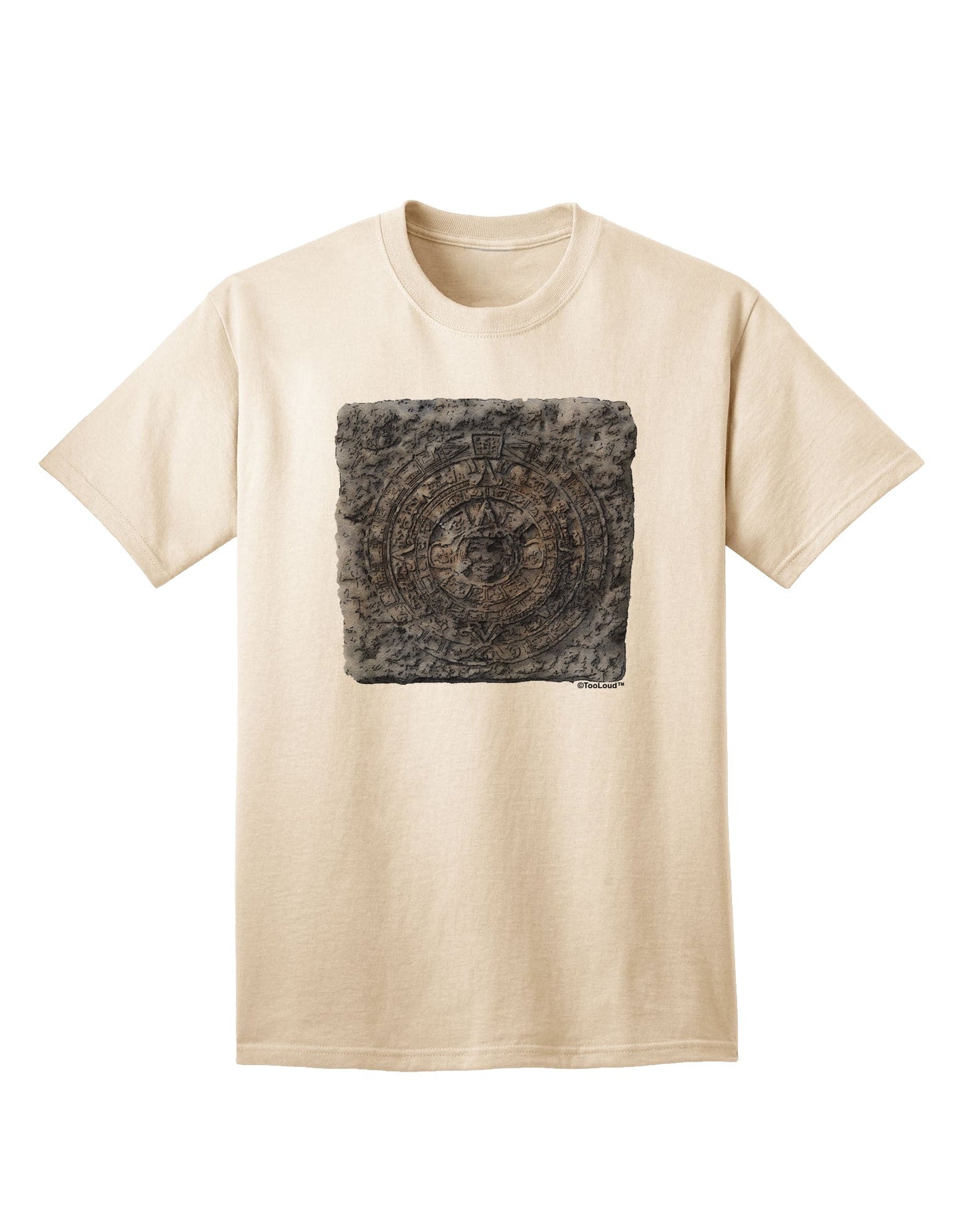 Stone Carving Watercolor Adult T-Shirt-Mens T-Shirt-TooLoud-Natural-Small-Davson Sales