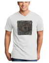 Stone Carving Watercolor Adult V-Neck T-shirt-Mens V-Neck T-Shirt-TooLoud-White-Small-Davson Sales