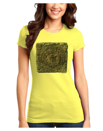 Stone Carving Watercolor Juniors T-Shirt-Womens Juniors T-Shirt-TooLoud-Yellow-Juniors Fitted X-Small-Davson Sales