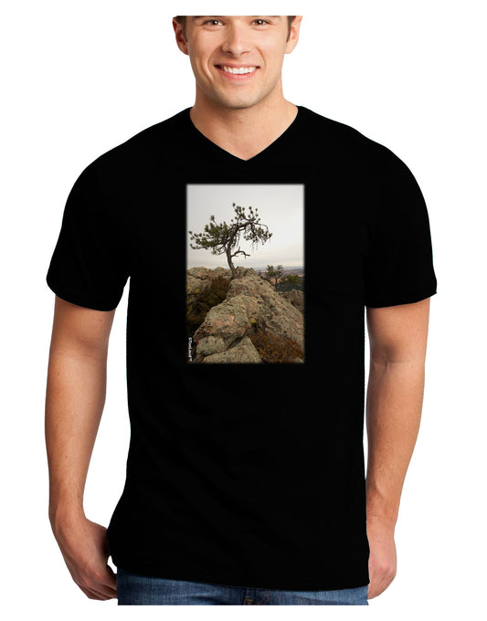 Stone Tree Colorado Adult Dark V-Neck T-Shirt by TooLoud-Mens V-Neck T-Shirt-TooLoud-Black-Small-Davson Sales