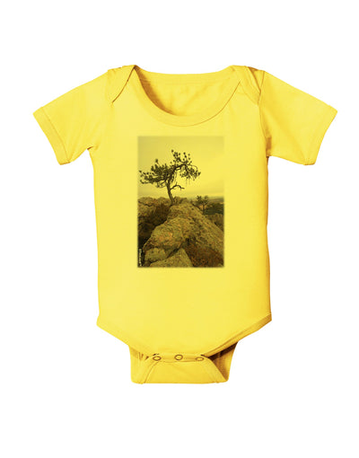Stone Tree Colorado Baby Romper Bodysuit by TooLoud-Baby Romper-TooLoud-Yellow-06-Months-Davson Sales