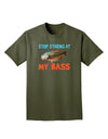 Stop Staring At My Bass Adult Dark T-Shirt-Mens T-Shirt-TooLoud-Military-Green-Small-Davson Sales