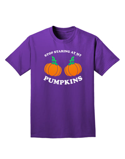 Stop Staring At My Pumpkins Adult Dark T-Shirt by TooLoud-Mens T-Shirt-TooLoud-Purple-Small-Davson Sales