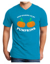 Stop Staring At My Pumpkins Adult Dark V-Neck T-Shirt by TooLoud-Mens V-Neck T-Shirt-TooLoud-Turquoise-Small-Davson Sales