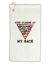 Stop Staring At My Rack - Pool Micro Terry Gromet Golf Towel 16 x 25 inch-Golf Towel-TooLoud-White-Davson Sales