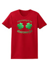 Stop Staring At My Shamrocks Womens Dark T-Shirt-TooLoud-Red-X-Small-Davson Sales