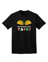 Stop Staring At My Tacos Adult Dark T-Shirt-Mens T-Shirt-TooLoud-Black-Small-Davson Sales