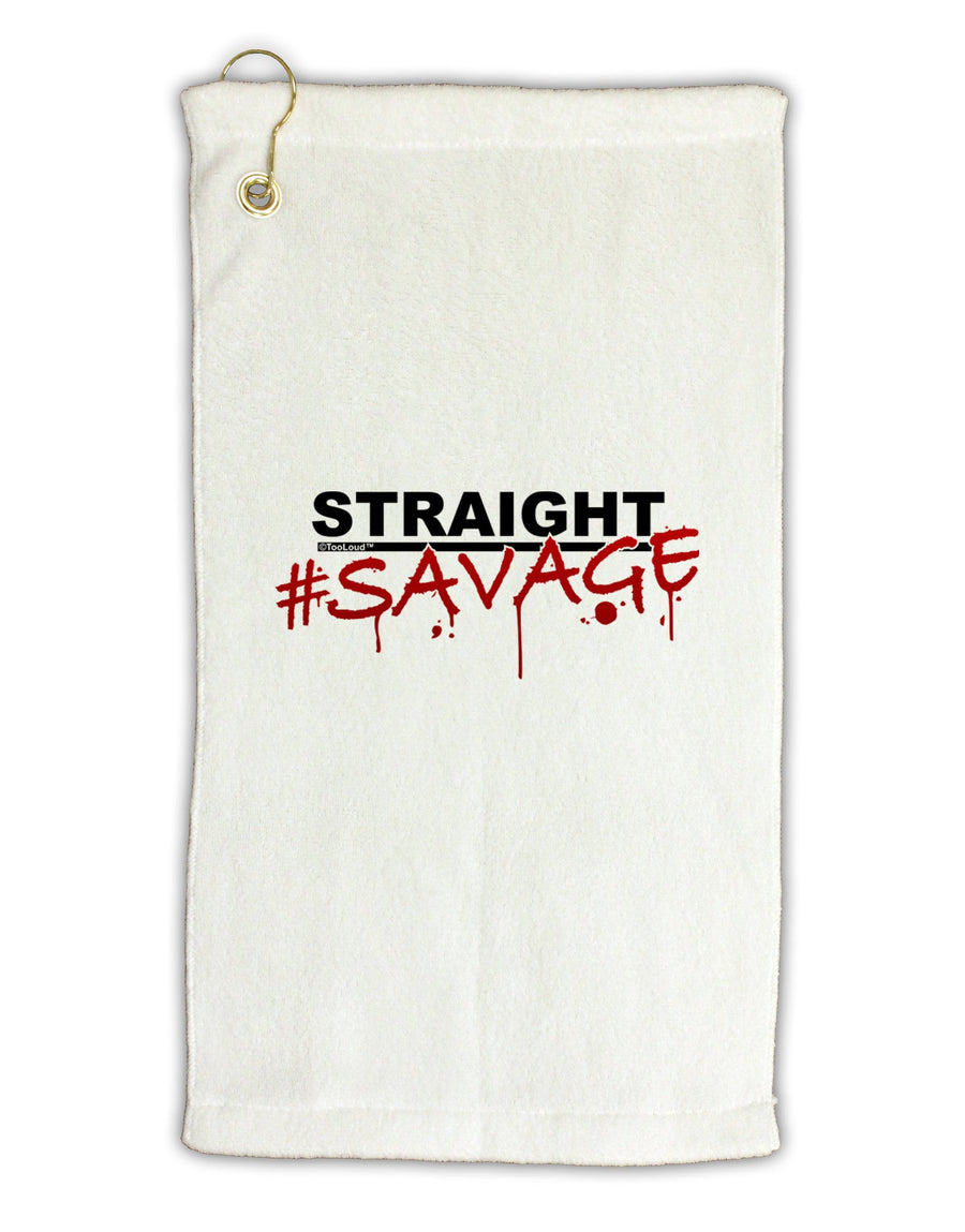 Straight Savage Micro Terry Gromet Golf Towel 16 x 25 inch-Golf Towel-TooLoud-White-Davson Sales