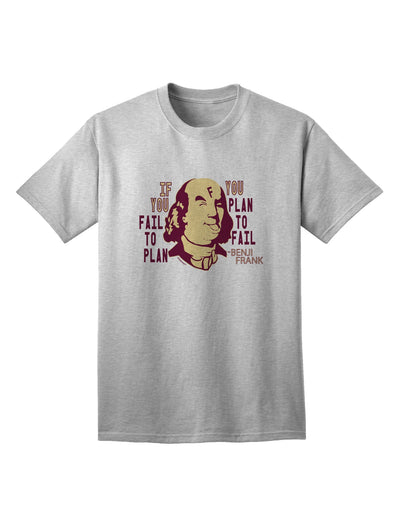 Strategic Planning for Success: Benjamin Franklin Adult T-Shirt-Mens T-shirts-TooLoud-AshGray-Small-Davson Sales