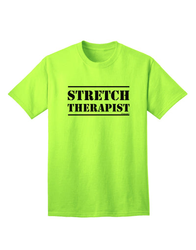 Stretch Therapist Text Adult T-Shirt-Mens T-Shirt-TooLoud-Neon-Green-Small-Davson Sales