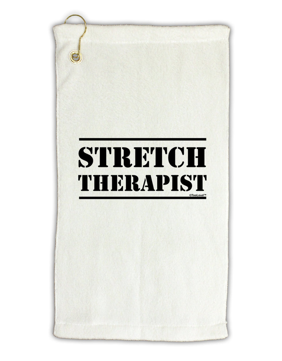Stretch Therapist Text Micro Terry Gromet Golf Towel 16 x 25 inch by TooLoud-Golf Towel-TooLoud-White-Davson Sales