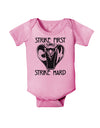 Strike First Strike Hard Cobra Baby Romper Bodysuit-Baby Romper-TooLoud-Pink-06-Months-Davson Sales