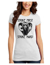 Strike First Strike Hard Cobra Juniors Petite T-Shirt White 4XL Toolou
