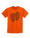 Striped Flip Flops - Teal and Orange Childrens T-Shirt-Childrens T-Shirt-TooLoud-Orange-X-Small-Davson Sales