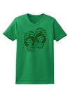 Striped Flip Flops - Teal and Orange Womens T-Shirt-Womens T-Shirt-TooLoud-Kelly-Green-X-Small-Davson Sales