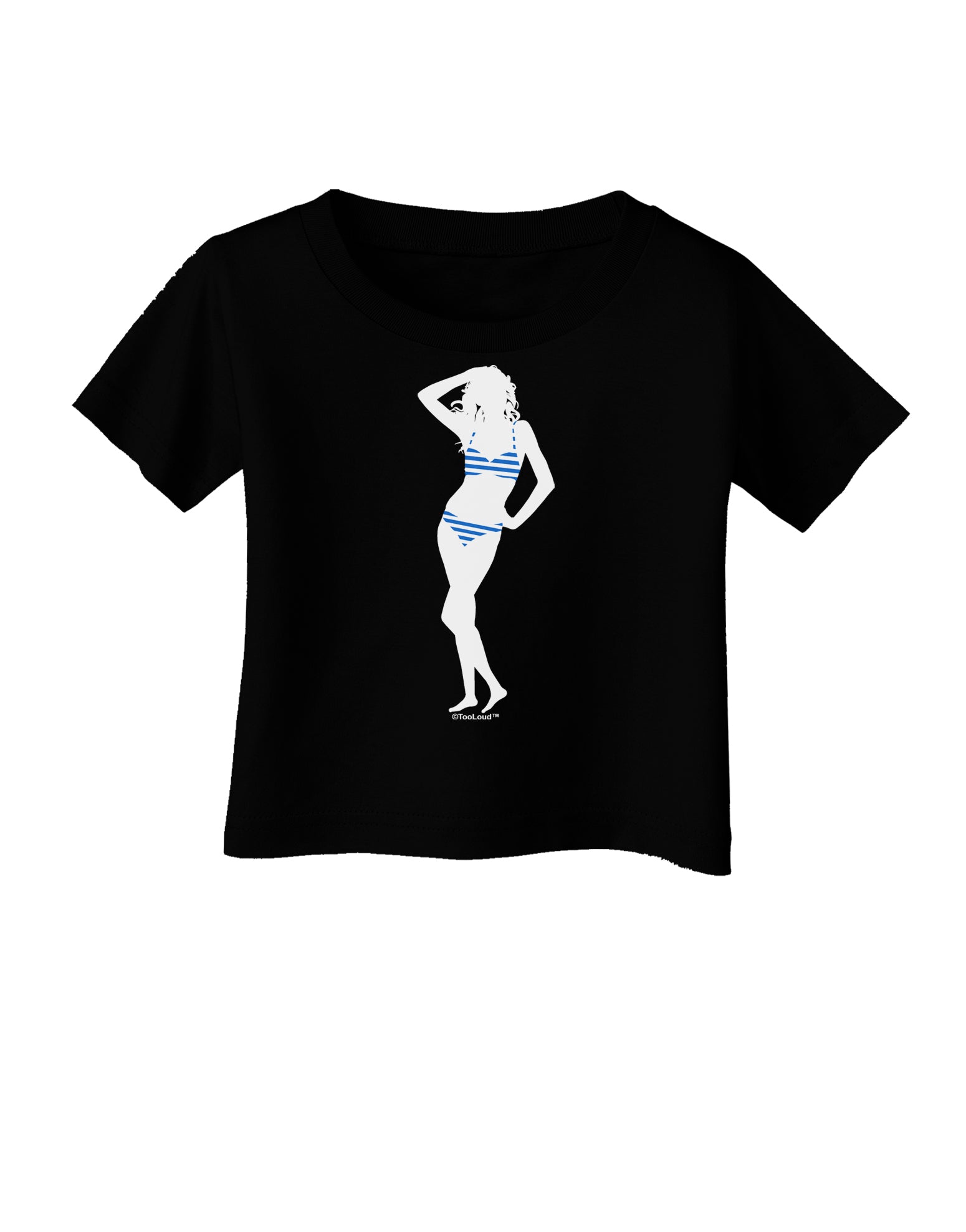 Stripes Bikini Shadow Infant T-Shirt Dark by TooLoud-Infant T-Shirt-TooLoud-Black-06-Months-Davson Sales