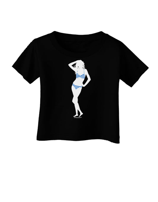 Stripes Bikini Shadow Infant T-Shirt Dark by TooLoud-Infant T-Shirt-TooLoud-Black-06-Months-Davson Sales