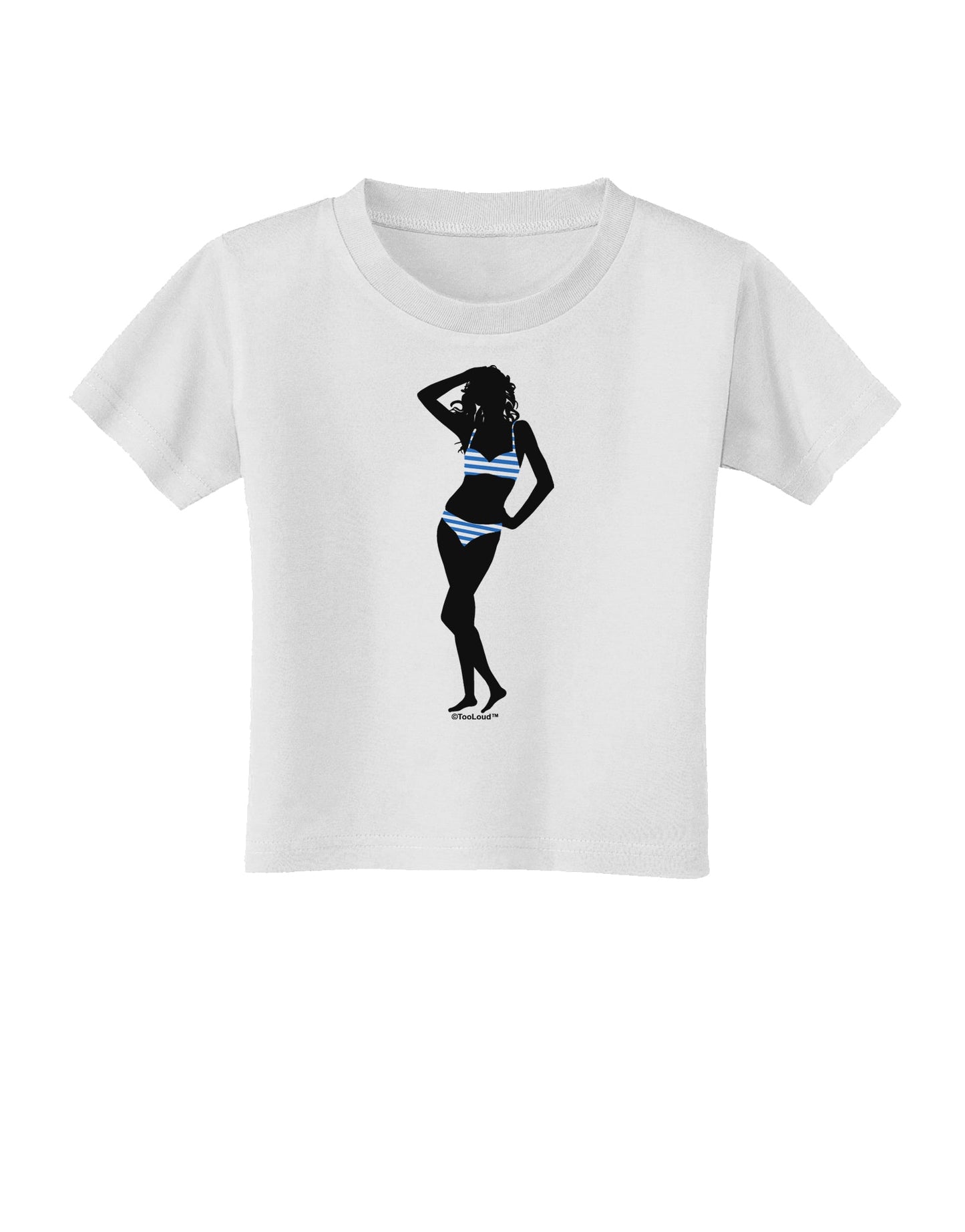 Stripes Bikini Shadow Toddler T-Shirt by TooLoud-Toddler T-Shirt-TooLoud-White-2T-Davson Sales