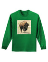 Strong Bison Adult Long Sleeve Dark T-Shirt-TooLoud-Kelly-Green-Small-Davson Sales