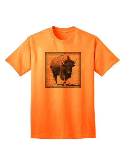 Strong Bison Adult T-Shirt: Premium Quality for Everyday Comfort-Mens T-shirts-TooLoud-Neon-Orange-Small-Davson Sales