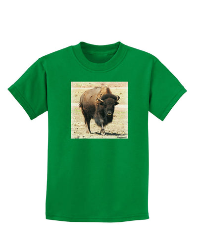 Strong Bison Childrens Dark T-Shirt-Childrens T-Shirt-TooLoud-Kelly-Green-X-Small-Davson Sales