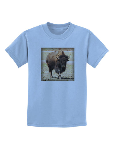 Strong Bison Childrens T-Shirt-Childrens T-Shirt-TooLoud-Light-Blue-X-Small-Davson Sales