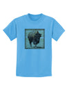 Strong Bison Childrens T-Shirt-Childrens T-Shirt-TooLoud-Aquatic-Blue-X-Small-Davson Sales