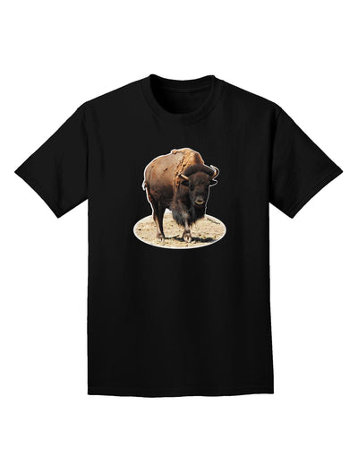 Strong Bison Cutout Adult Dark T-Shirt-Mens T-Shirt-TooLoud-Black-Small-Davson Sales