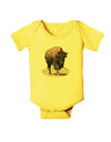 Strong Bison Cutout Baby Romper Bodysuit-Baby Romper-TooLoud-Yellow-06-Months-Davson Sales