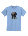 Strong Bison Cutout Childrens T-Shirt-Childrens T-Shirt-TooLoud-Light-Blue-X-Small-Davson Sales