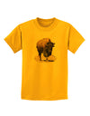 Strong Bison Cutout Childrens T-Shirt-Childrens T-Shirt-TooLoud-Gold-X-Small-Davson Sales