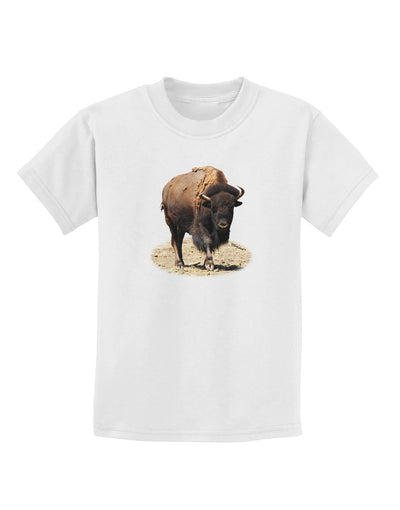 Strong Bison Cutout Childrens T-Shirt-Childrens T-Shirt-TooLoud-White-X-Small-Davson Sales