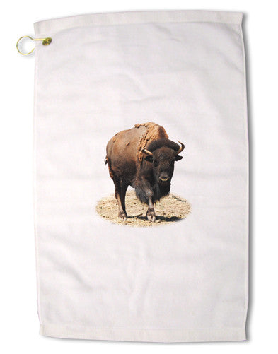 Strong Bison Cutout Premium Cotton Golf Towel - 16 x 25 inch-Golf Towel-TooLoud-16x25"-Davson Sales