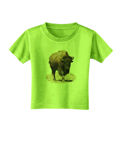 Strong Bison Cutout Toddler T-Shirt-Toddler T-Shirt-TooLoud-Lime-Green-2T-Davson Sales