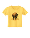 Strong Bison Cutout Toddler T-Shirt-Toddler T-Shirt-TooLoud-Yellow-2T-Davson Sales