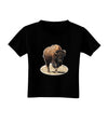 Strong Bison Cutout Toddler T-Shirt Dark-Toddler T-Shirt-TooLoud-Black-2T-Davson Sales