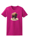 Strong Bison Cutout Womens Dark T-Shirt-TooLoud-Hot-Pink-Small-Davson Sales