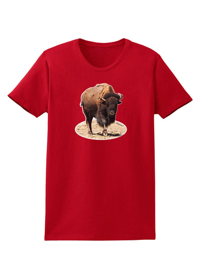 Strong Bison Cutout Womens Dark T-Shirt-TooLoud-Red-X-Small-Davson Sales