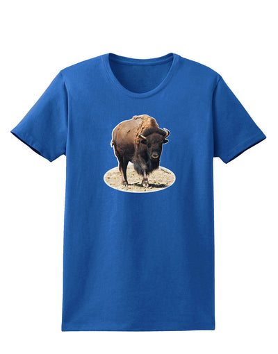 Strong Bison Cutout Womens Dark T-Shirt-TooLoud-Royal-Blue-X-Small-Davson Sales