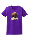 Strong Bison Cutout Womens Dark T-Shirt-TooLoud-Purple-X-Small-Davson Sales